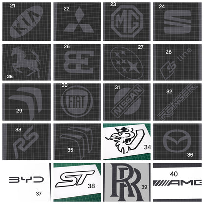 Car Detailing Carpet Stencils