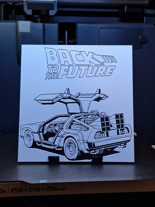 3D Printed B2TF Delorien Hueforge