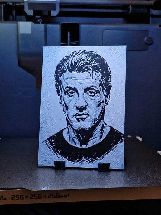3D Printed Solvester Stallone Hueforge