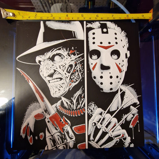 3D Printed Freddy & Jason Hueforge
