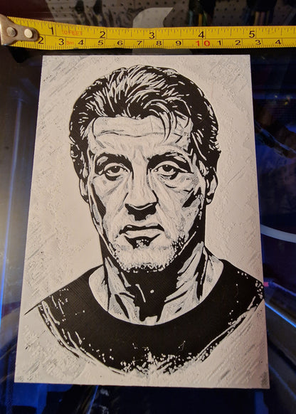 3D Printed Solvester Stallone Hueforge