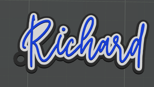 3D Printed Name Keychain