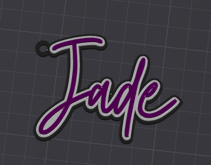3D Printed Name Keychain
