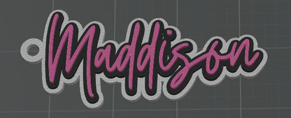 3D Printed Name Keychain